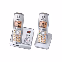 Panasonic KX-TG6722, Telefono DECT, 100 voci, Argento