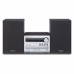 Panasonic SC-PM250, Microsistema audio per la casa, Argento, 1 dischi, 20 W, 6 Ω, 10%