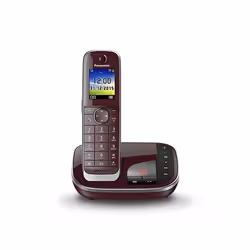 Panasonic KX-TGJ320, Telefono DECT, Telefono con vivavoce, Identificatore di chiamata, Short Message Service (SMS), Rosso