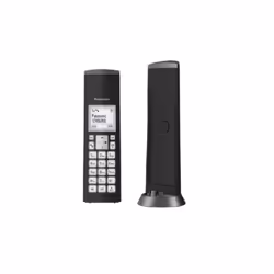 Panasonic KX-TGK210, Telefono DECT, Cornetta wireless, Telefono con vivavoce, 50 voci, Identificatore di chiamata, Nero