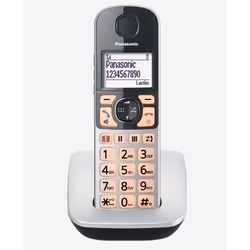 Panasonic KX-TGE510GS telefono Telefono DECT Identificatore di chiamata Nero, Argento - Vista aggiuntiva 5