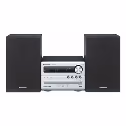 Panasonic SC-PM254EG-S, Microsistema audio per la casa, Argento, 1-via, DAB+, AC, 0,2 W