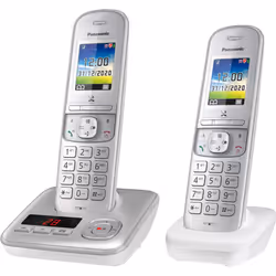 Panasonic KX-TGH722, Telefono DECT, Cornetta wireless, Telefono con vivavoce, 200 voci, Identificatore di chiamata, Perlato,  ...