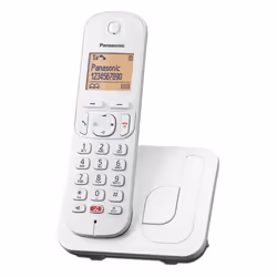 Panasonic KX-TGC250, Telefono DECT, Cornetta wireless, Telefono con vivavoce, 50 voci, Identificatore di chiamata, Bianco