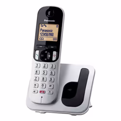 Panasonic KX-TGC250, Telefono DECT, Cornetta wireless, Telefono con vivavoce, 50 voci, Identificatore di chiamata, Nero, Grig ...