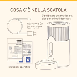 Panasonic CP-JNF01CW Distributore Automatico di Cibo per Animali, Capacità 2.8L, App da Remoto, Monitoraggio Livello Cibo,Wi-Fi,Bianco - Vista aggiuntiva 6