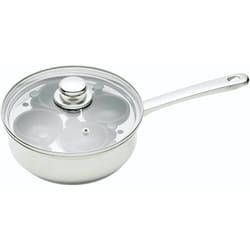 Kitchen Craft - kc blue KitchenCraft Padella 4 uova in scatola regalo, antiaderente e a induzione, acciaio inox, 20,5 cm
