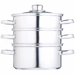 Kitchen Craft - Clearview - Vaporetto de 3 livelli de acciaio inossidabile (16 cm)
