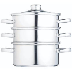 Kitchen Craft - Clearview - Vaporetto de 3 livelli de acciaio inossidabile (16 cm)