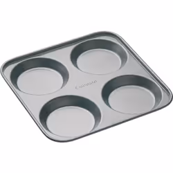 Kitchen Craft - Master Class - Stampo antiaderente per 4 Yorkshire pudding, colore grigio