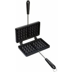 Kitchen Craft - KitchenCraft Piastra per Waffle con Rivestimento Antiaderente, Piastra per Waffle, Semplice e Comoda, Nera