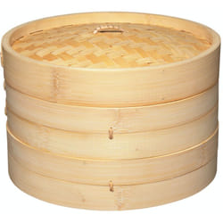 Kitchen Craft - KitchenCraft World of Flavors Steamer Basket de Bamboo, Streamer Bamboo, 2 livelli, 25cm (9''), Beige