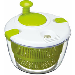Kitchen Craft - KitchenCraft centrifuga per insalata Deluxe, senza plastica bpa e facile da pulire, grande, bianco/verde, 25 cm