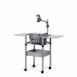 Nobo Carrello OHP, Trolley multimediale, Argento, Proiettore, 30 kg, 3 ripiani, 1 cassetto/cassetti