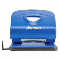 Rexel Perforatore in metallo economico, 2 fori, 20 fogli, blu