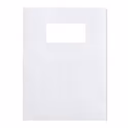 GBC Copertine rilegatura LeatherGrain 25 finestrella bianche(50), A4, Bianco, 50 pz