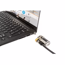 DELL 461-AAEU cavo di sicurezza Nero, Acciaio inox 1,8 m - Vista aggiuntiva 2