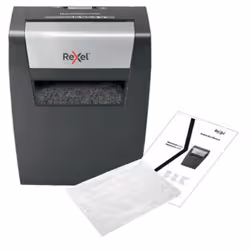 Rexel X406 distruggi documenti Triturazione incrociata 22 cm Nero, Argento - Vista aggiuntiva 2