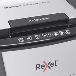 Rexel Optimum AutoFeed+ 150X distruggi documenti Triturazione incrociata 55 dB 22 cm Nero, Argento - Vista aggiuntiva 5