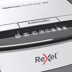 Rexel AutoFeed 45X distruggi documenti Triturazione incrociata 55 dB Nero, Argento - Vista aggiuntiva 5
