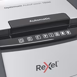 Rexel Optimum AutoFeed+ 150M distruggi documenti Taglio a frammenti 55 dB 22 cm Nero, Grigio - Vista aggiuntiva 5