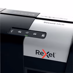 Rexel Secure MC6 distruggi documenti Taglio a frammenti 60 dB Nero, Argento - Vista aggiuntiva 6