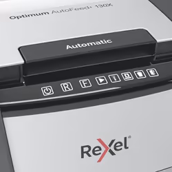 Rexel Optimum AutoFeed+ 130X distruggi documenti Triturazione incrociata 55 dB 22 cm Nero, Argento - Vista aggiuntiva 5