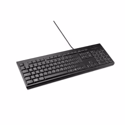 Kensington KB100 EQ, Full-size (100%), Cablato, USB, Interruttore a chiave a membrana, QWERTY, Nero