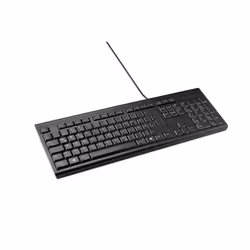 Kensington Tastiera standard con cavo KB100 EQ, Full-size (100%), Cablato, USB, Interruttore a chiave a membrana, QWERTZ, Ner ...