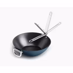 Joseph Joseph Space, Rotondo, Wok/padella per cottura al salto, Blu, Ceramica, 232 °C, Alluminio