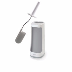 Joseph Joseph Flex Plus Brosse Toilettes avec Rangement, Plastique, Blanc/Gris, 11,4 x 13,6 x 45,3 cm