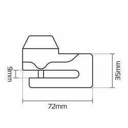 Oxford Mini T Disc Lock - Nero, nero - Vista aggiuntiva 4