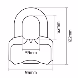 Oxford Nemesis Disc Lock - 16mm - Vista aggiuntiva 4