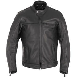 Oxford Walton Giacca in pelle motociclistica, nero, dimensione XL per uomo
