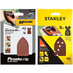 Black&decker - Set 5 fogli abrasivi con velcro per mouse - grane ass. 80/180/240 (sta31024)