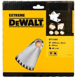 Dewalt - Accessori - Disco da taglio per legno, 165x20 mm, 48 denti DT1090
