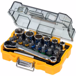 Set di 24 pezzi di resistenti chiavi a bussola e accessori per avvitare comprende chiavi a bussola: 6, 7, 8, 10, 11, 13 mm at ...
