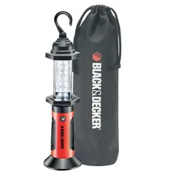 Lampada Emergenza Torcia Luce Ispezione Campeggio Black Decker con Gancio 14 LED