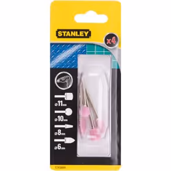 Stanley STA30005-XJ, Pietra da smerigliatura, Rosa, Argento, 4 pz, Blister