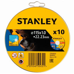 Stanley - Set di 10 dischi da taglio inox STA38252-XJ (ø 115 mm)