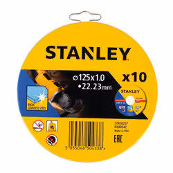 Set di 10 dischi da taglio INOX STANLEY STA38257-XJ - Dischi da taglio per smerigliatrici - Qualità professionale, progettata ...