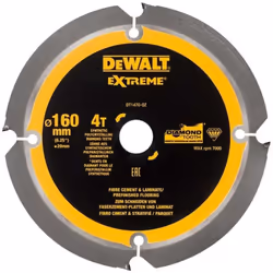 DT1470 Disco da taglio 160 x 20 mm per pannelli in fibrocemento 4 denti - Dente policristallino sintetico diamantato. - Bordo ...