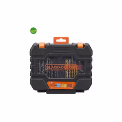 Set 31 pezzi BLACK & DECKER per forare ed avvitare, in valigetta rigida. composto da: 5 punte per legno (3-8 mm) 8 punte meta ...