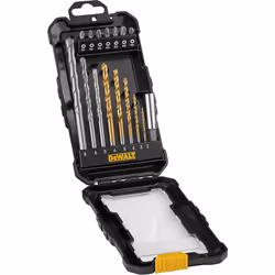 Kit punte Foratura metallo e muro ed inserti per Avvitare DEWALT DT71567. Contiene 16 pezzi: 5 Punte metallo misure: 2-3-4-5- ...