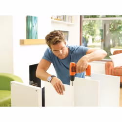 Black & Decker BDCD8-QW trapano Senza chiave Nero, Arancione - Vista aggiuntiva 4