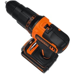 Black & Decker BDCHD18KB2-QW trapano 1400 Giri/min 1,3 kg Nero, Arancione