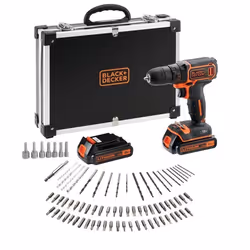 Black & Decker BLACK+DECKER BDCDC18BAFC-QW Perceuse-visseuse sans fil, 18 V, Noir/orange