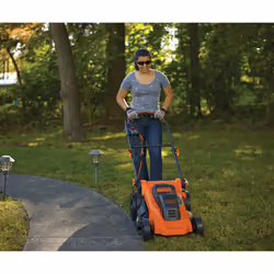 Black & Decker LM2000-QS tagliaerba Tagliaerba a spinta AC Nero, Arancione - Vista aggiuntiva 4