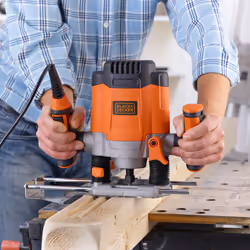 Black & Decker KW1200E-QS fresa verticale e tagliabordi Nero, Arancione 28000 Giri/min 1200 W - Vista aggiuntiva 5