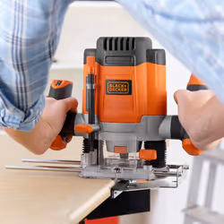 Black & Decker KW1200E-QS fresa verticale e tagliabordi Nero, Arancione 28000 Giri/min 1200 W - Vista aggiuntiva 6